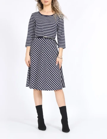 Rochie medie Vero Moda, alb/albastru