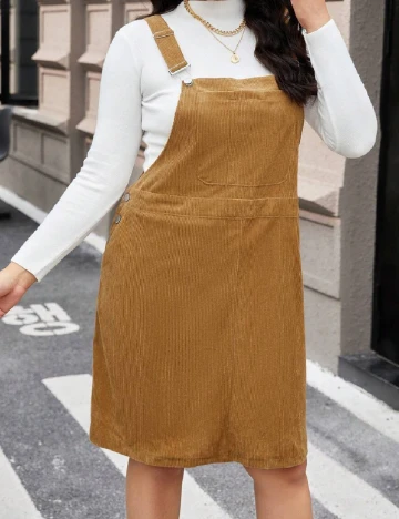 Rochie scurta SHEIN CURVE, maro