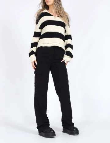 Bluza Only, crem/negru