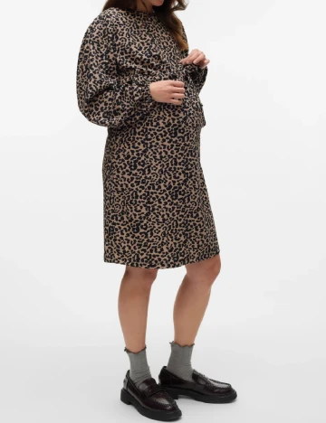 Rochie scurta Vero Moda Maternity, animal print