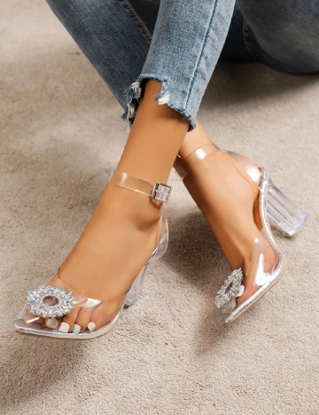 Pantofi SHEIN, transparent Crem