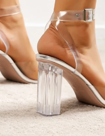 Pantofi SHEIN, transparent Crem