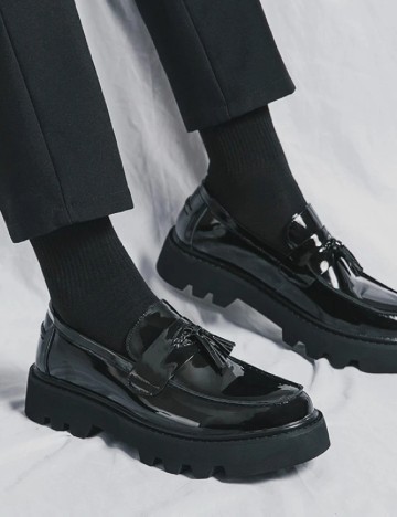 
						Mocasini SHEIN, negru