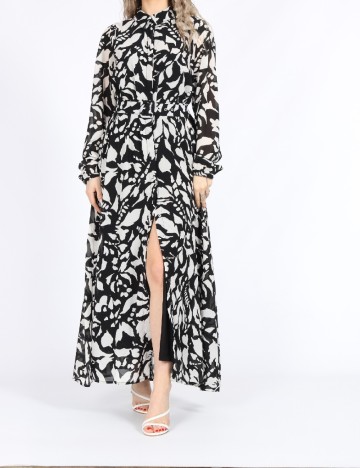 
						Rochie lunga Only, alb/negru