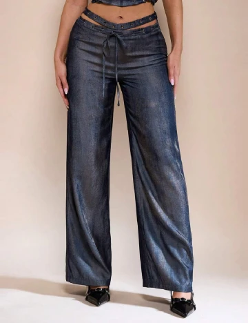 Pantaloni SHEIN, albastru Albastru