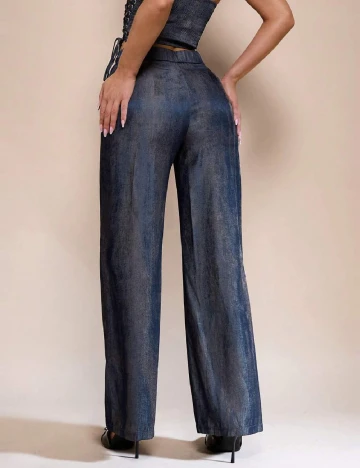 Pantaloni SHEIN, albastru Albastru