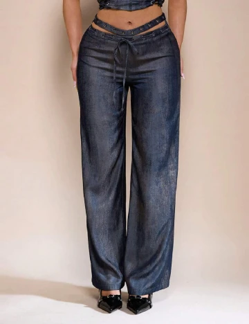 Pantaloni SHEIN, albastru Albastru