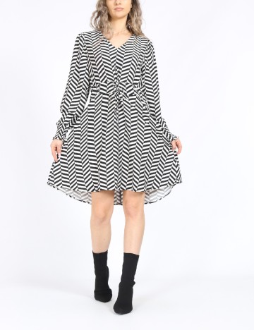 
						Rochie scurta Only, alb/negru