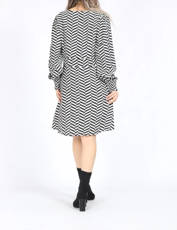 Rochie scurta Only, alb/negru
