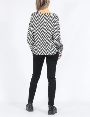Bluza Only, alb/negru