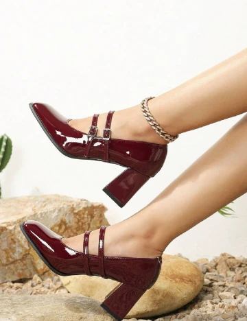 Pantofi SHEIN, visiniu