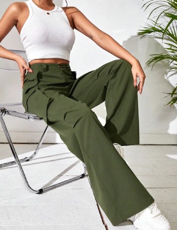 Pantaloni SHEIN, verde