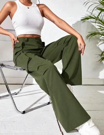 Pantaloni SHEIN, verde