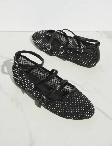 Balerini SHEIN, negru Negru