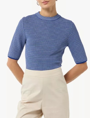 
						Bluza Comma, alb/albastru