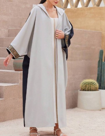 
						Kimono SHEIN, negru/gri