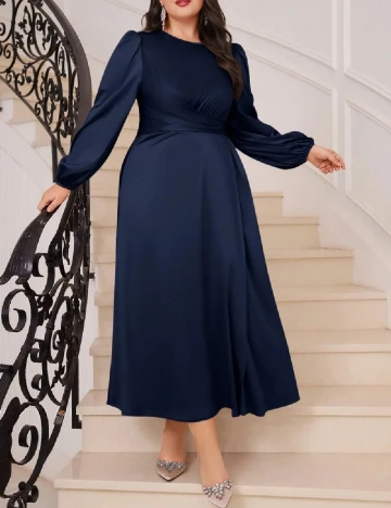 Rochie lunga SHEIN CURVE, albastru Albastru