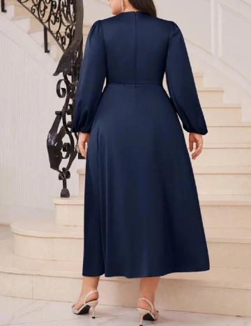 Rochie lunga SHEIN CURVE, albastru Albastru