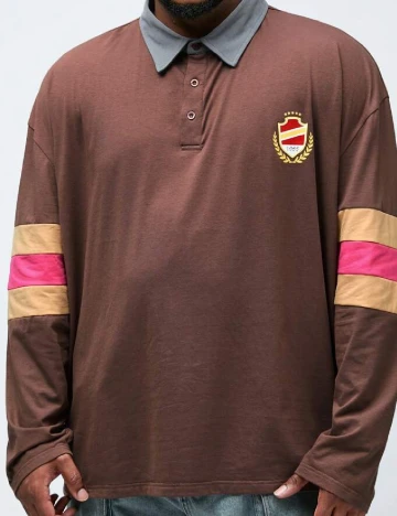 Bluza SHEIN Plus Size Men, maro