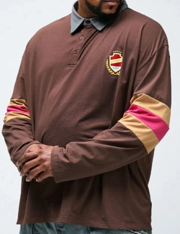 Bluza SHEIN Plus Size Men, maro