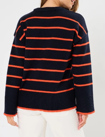 Pulover Pieces, bleumarin inchis