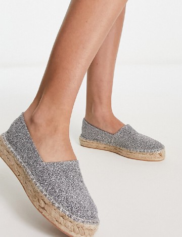 
						Espadrile South Beach, argintiu