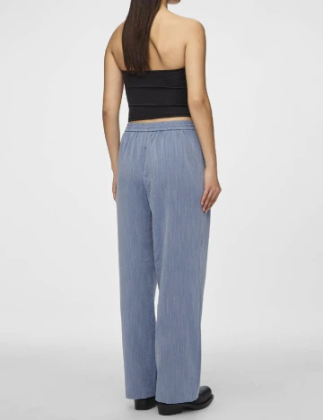 Pantaloni Pieces, albastru Albastru
