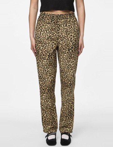
						Pantaloni Pieces, animal print