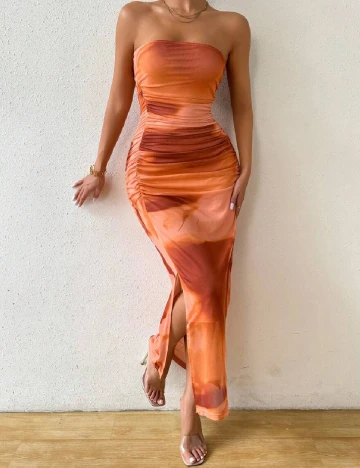 Rochie lunga SHEIN, portocaliu