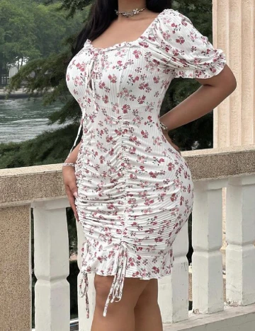 Rochie scurta SHEIN CURVE, alb