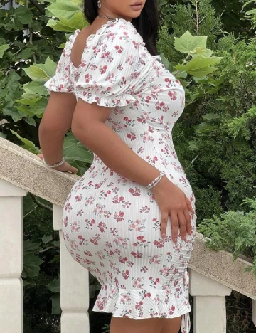 Rochie scurta SHEIN CURVE, alb