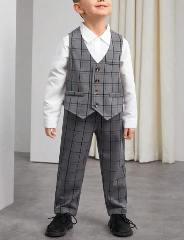 Compleu Shein Kids, gri Gri