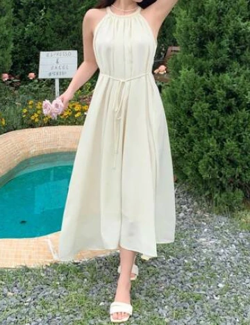 Rochie medie Dazy, crem Crem