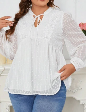 Bluza SHEIN CURVE, alb