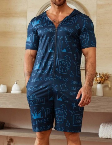 
						Pijama SHEIN, albastru