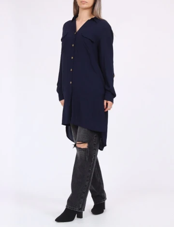 Camasa Vero Moda, bleumarin inchis