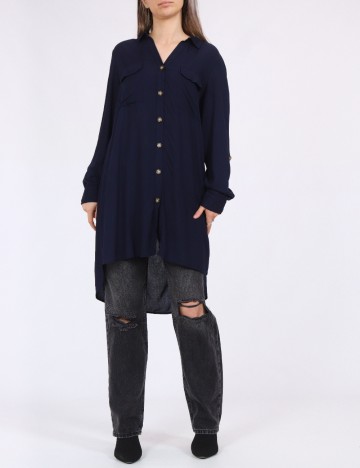 
						Camasa Vero Moda, bleumarin inchis
