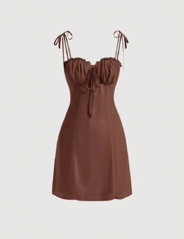 Rochie scurta SHEIN, maro Maro