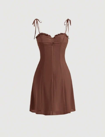 Rochie scurta SHEIN, maro Maro