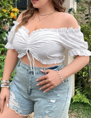 Top SHEIN CURVE, alb