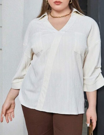 
						Camasa SHEIN CURVE, crem