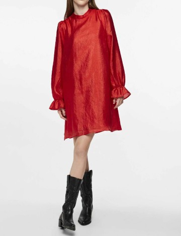 
						Rochie scurta Pieces, rosu