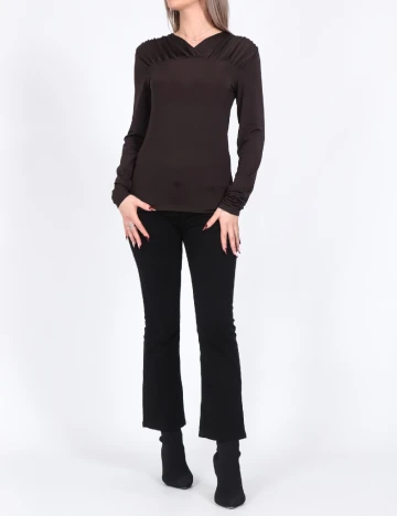 Bluza Vero Moda, maro inchis