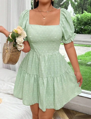 Rochie scurta SHEIN CURVE, verde Verde