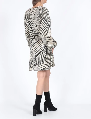 Rochie scurta Vero Moda, negru/crem