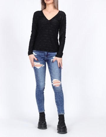 Bluza Pieces, negru