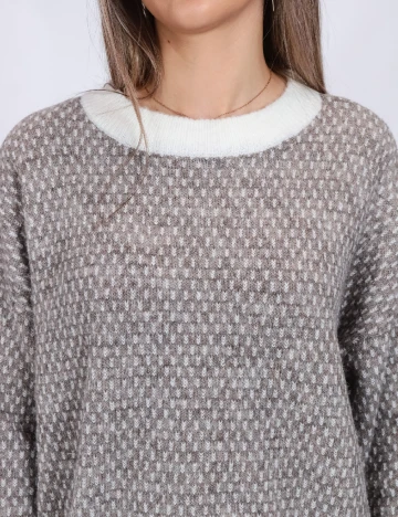 Pulover Pieces, maro Maro