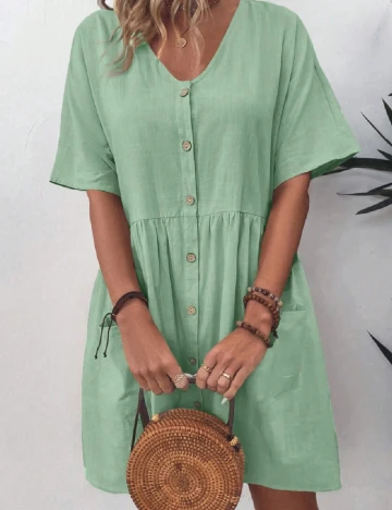 Rochie scurta SHEIN, verde