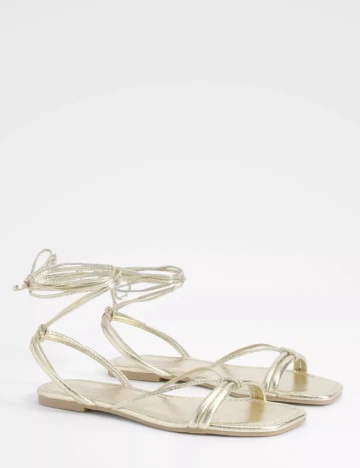 Sandale Boohoo, auriu