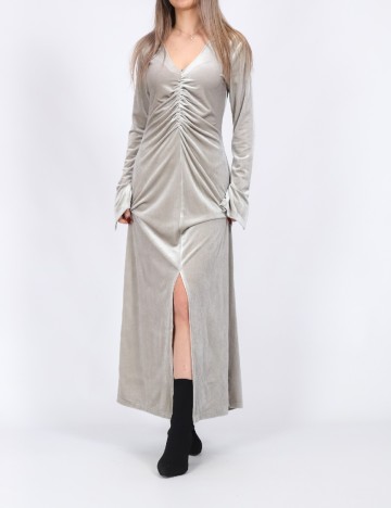 
						Rochie lunga Pieces, gri